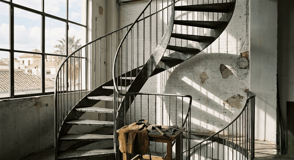 escaleras de hierro de caracol a medida