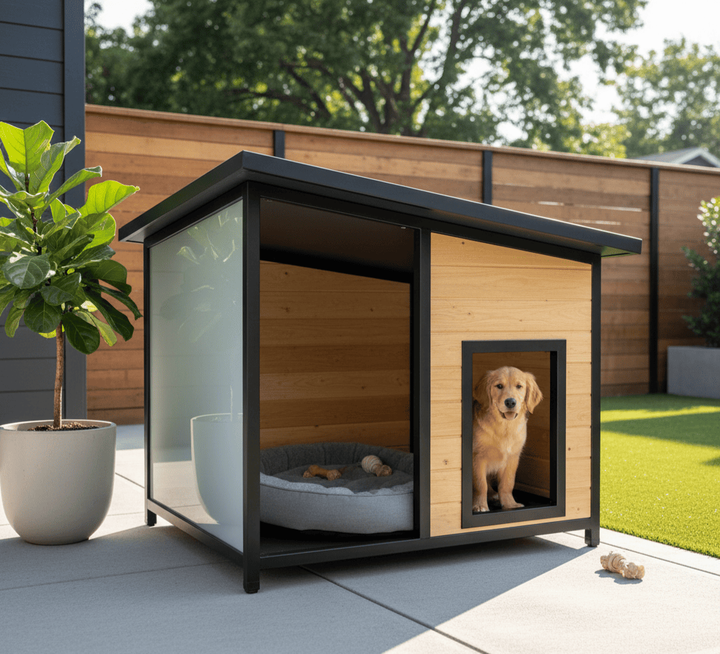 Caseta para mascotas en hierro y madera. Por Herrero Raíces Málaga | 638240208
